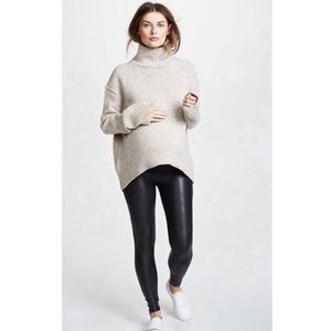 Spanx Mama Faux Leather Maternity Leggings